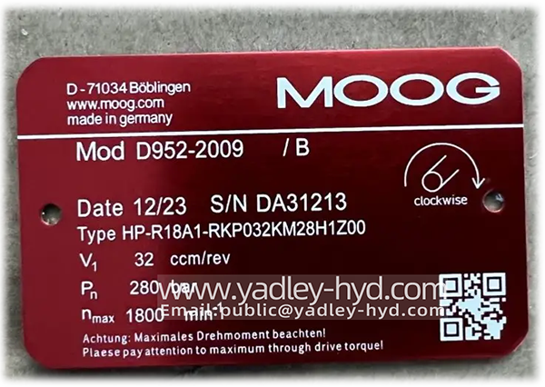 MOOG D952-2009/B HP-R18A1-RKP032KM28H1Z00 - 图片 3